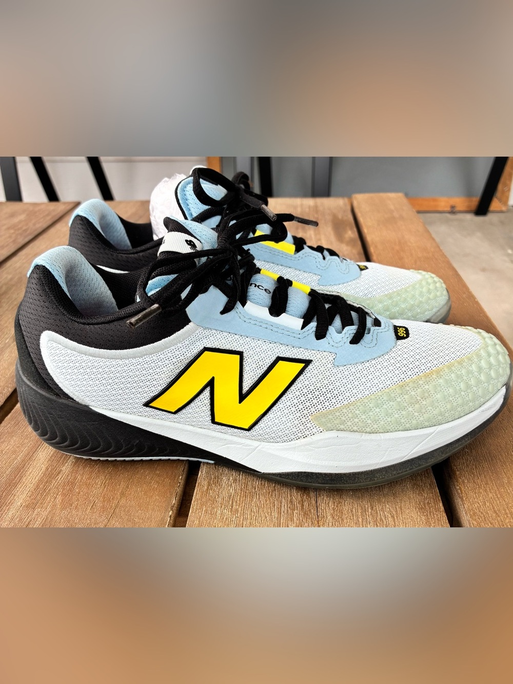 New Balance FuelCell 996 v6 Tennis Shoes Mens 7 Womens 8.5 Blue Yellow preowned